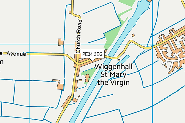 PE34 3EG map - OS VectorMap District (Ordnance Survey) PE34 3EG map - OS VectorMap District (Ordnance Survey)
