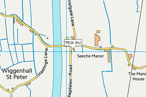 PE34 3HJ map - OS VectorMap District (Ordnance Survey) PE34 3HJ map - OS VectorMap District (Ordnance Survey)