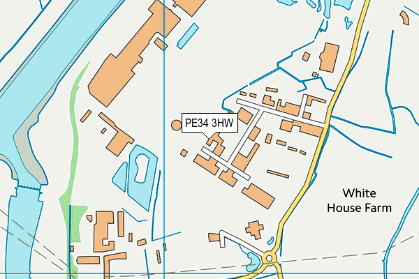 PE34 3HW map - OS VectorMap District (Ordnance Survey) PE34 3HW map - OS VectorMap District (Ordnance Survey)