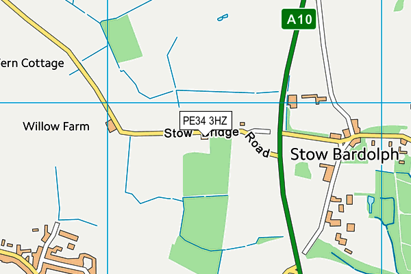 PE34 3HZ map - OS VectorMap District (Ordnance Survey) PE34 3HZ map - OS VectorMap District (Ordnance Survey)