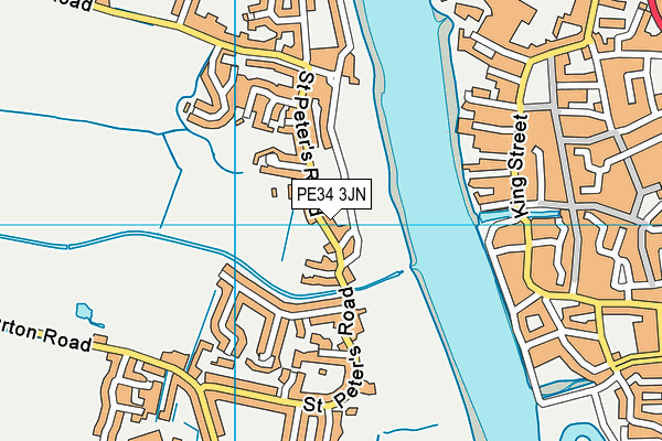 PE34 3JN map - OS VectorMap District (Ordnance Survey) PE34 3JN map - OS VectorMap District (Ordnance Survey)