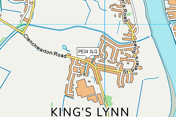 PE34 3LQ map - OS VectorMap District (Ordnance Survey) PE34 3LQ map - OS VectorMap District (Ordnance Survey)