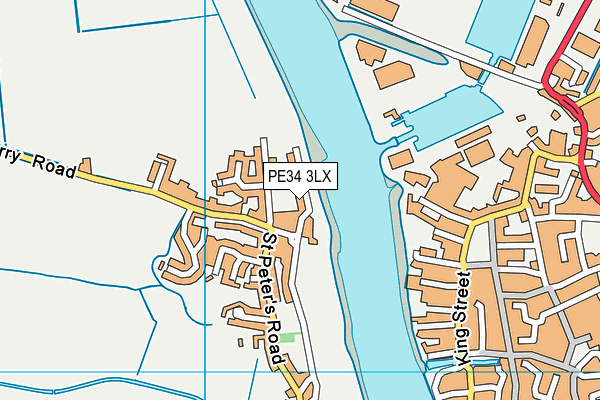 PE34 3LX map - OS VectorMap District (Ordnance Survey) PE34 3LX map - OS VectorMap District (Ordnance Survey)