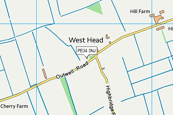 PE34 3NJ map - OS VectorMap District (Ordnance Survey) PE34 3NJ map - OS VectorMap District (Ordnance Survey)