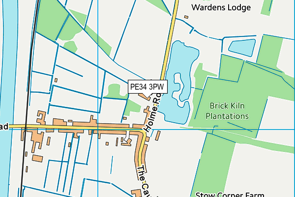PE34 3PW map - OS VectorMap District (Ordnance Survey) PE34 3PW map - OS VectorMap District (Ordnance Survey)