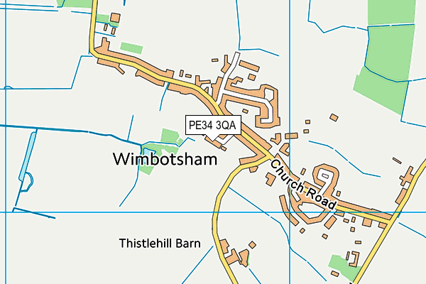 PE34 3QA map - OS VectorMap District (Ordnance Survey) PE34 3QA map - OS VectorMap District (Ordnance Survey)