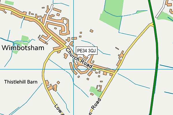 PE34 3QJ map - OS VectorMap District (Ordnance Survey) PE34 3QJ map - OS VectorMap District (Ordnance Survey)