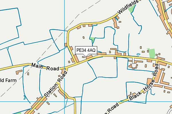 PE34 4AQ map - OS VectorMap District (Ordnance Survey) PE34 4AQ map - OS VectorMap District (Ordnance Survey)
