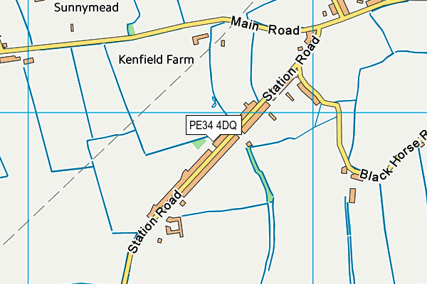 PE34 4DQ map - OS VectorMap District (Ordnance Survey) PE34 4DQ map - OS VectorMap District (Ordnance Survey)