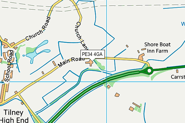 PE34 4GA map - OS VectorMap District (Ordnance Survey) PE34 4GA map - OS VectorMap District (Ordnance Survey)