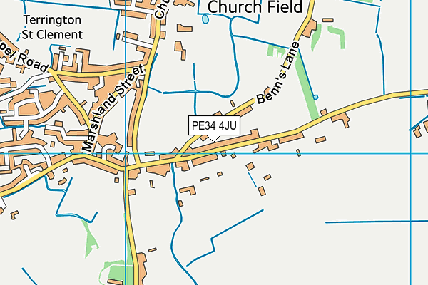 PE34 4JU map - OS VectorMap District (Ordnance Survey) PE34 4JU map - OS VectorMap District (Ordnance Survey)