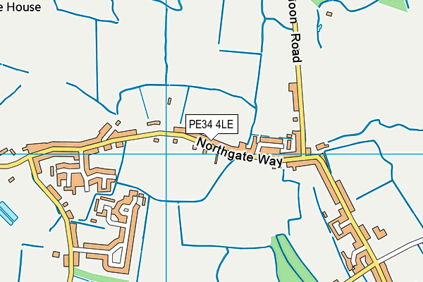 PE34 4LE map - OS VectorMap District (Ordnance Survey) PE34 4LE map - OS VectorMap District (Ordnance Survey)