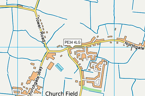 PE34 4LG map - OS VectorMap District (Ordnance Survey) PE34 4LG map - OS VectorMap District (Ordnance Survey)