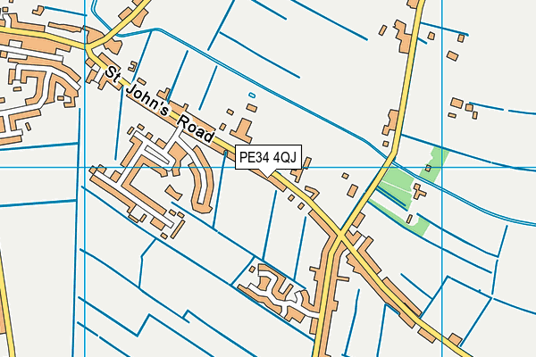 PE34 4QJ map - OS VectorMap District (Ordnance Survey) PE34 4QJ map - OS VectorMap District (Ordnance Survey)