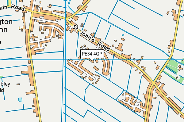PE34 4QP map - OS VectorMap District (Ordnance Survey) PE34 4QP map - OS VectorMap District (Ordnance Survey)