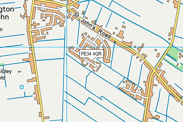 PE34 4QR map - OS VectorMap District (Ordnance Survey) PE34 4QR map - OS VectorMap District (Ordnance Survey)