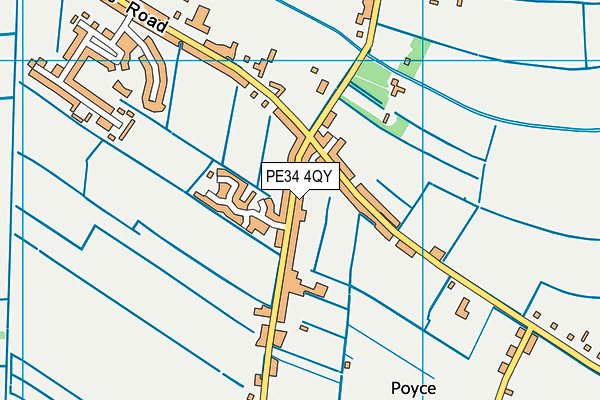 PE34 4QY map - OS VectorMap District (Ordnance Survey) PE34 4QY map - OS VectorMap District (Ordnance Survey)