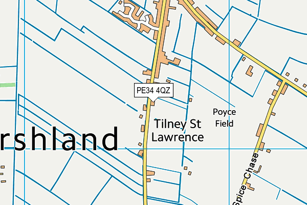 PE34 4QZ map - OS VectorMap District (Ordnance Survey) PE34 4QZ map - OS VectorMap District (Ordnance Survey)