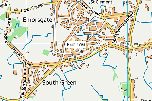 PE34 4WG map - OS VectorMap District (Ordnance Survey) PE34 4WG map - OS VectorMap District (Ordnance Survey)