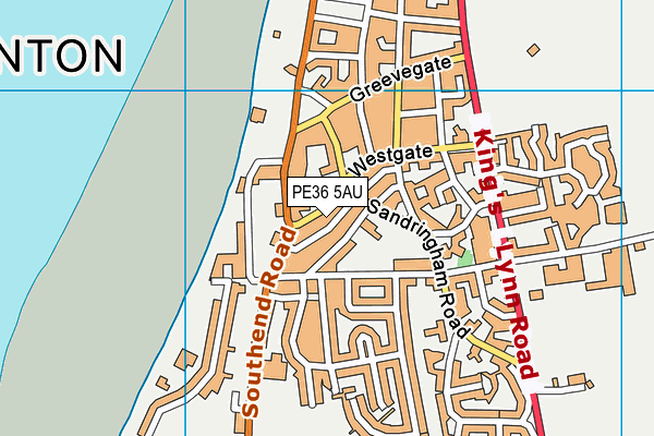 PE36 5AU map - OS VectorMap District (Ordnance Survey) PE36 5AU map - OS VectorMap District (Ordnance Survey)