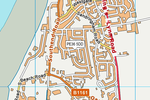 PE36 5DD map - OS VectorMap District (Ordnance Survey) PE36 5DD map - OS VectorMap District (Ordnance Survey)