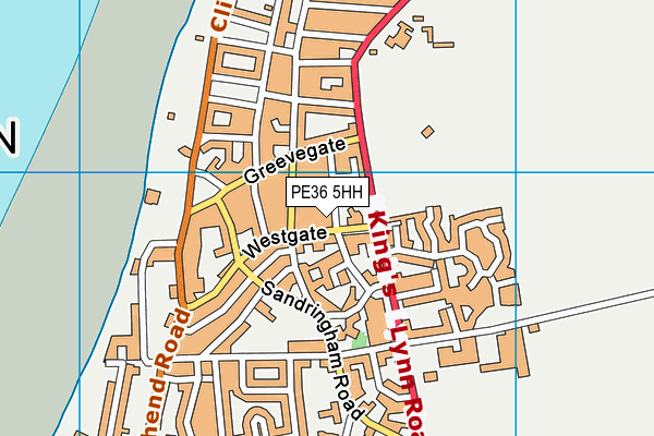 PE36 5HH map - OS VectorMap District (Ordnance Survey) PE36 5HH map - OS VectorMap District (Ordnance Survey)