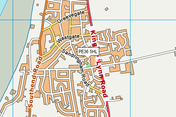 PE36 5HL map - OS VectorMap District (Ordnance Survey) PE36 5HL map - OS VectorMap District (Ordnance Survey)