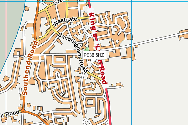 PE36 5HZ map - OS VectorMap District (Ordnance Survey) PE36 5HZ map - OS VectorMap District (Ordnance Survey)