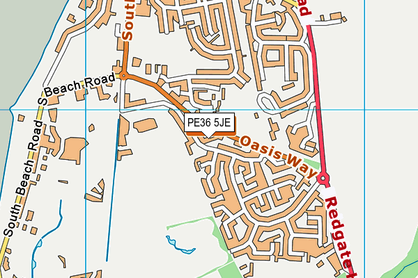 PE36 5JE map - OS VectorMap District (Ordnance Survey) PE36 5JE map - OS VectorMap District (Ordnance Survey)
