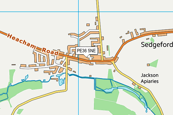 PE36 5NE map - OS VectorMap District (Ordnance Survey) PE36 5NE map - OS VectorMap District (Ordnance Survey)