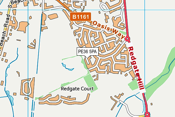 PE36 5PA map - OS VectorMap District (Ordnance Survey)