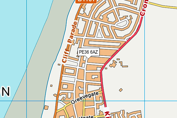 PE36 6AZ map - OS VectorMap District (Ordnance Survey) PE36 6AZ map - OS VectorMap District (Ordnance Survey)