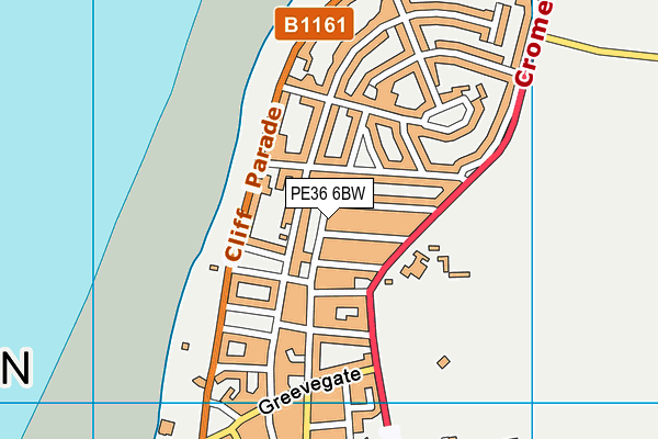 PE36 6BW map - OS VectorMap District (Ordnance Survey) PE36 6BW map - OS VectorMap District (Ordnance Survey)