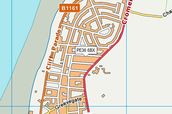 PE36 6BX map - OS VectorMap District (Ordnance Survey) PE36 6BX map - OS VectorMap District (Ordnance Survey)