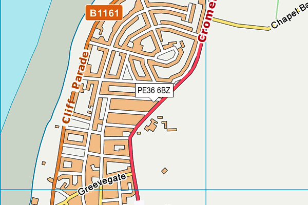 PE36 6BZ map - OS VectorMap District (Ordnance Survey) PE36 6BZ map - OS VectorMap District (Ordnance Survey)