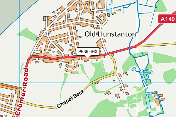 PE36 6HX map - OS VectorMap District (Ordnance Survey)