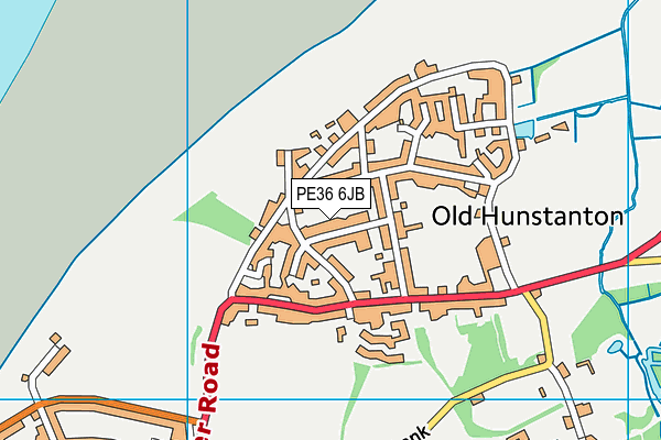 PE36 6JB map - OS VectorMap District (Ordnance Survey) PE36 6JB map - OS VectorMap District (Ordnance Survey)