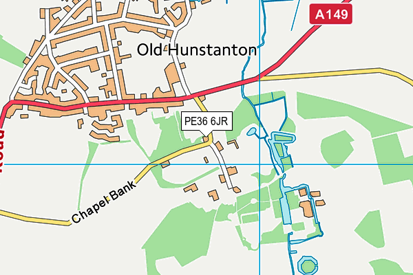PE36 6JR map - OS VectorMap District (Ordnance Survey) PE36 6JR map - OS VectorMap District (Ordnance Survey)