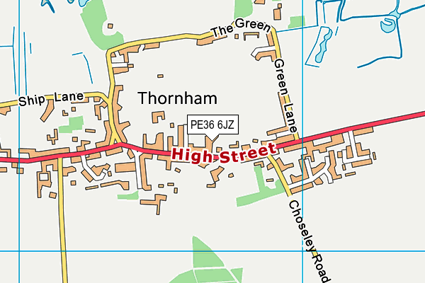 PE36 6JZ map - OS VectorMap District (Ordnance Survey) PE36 6JZ map - OS VectorMap District (Ordnance Survey)