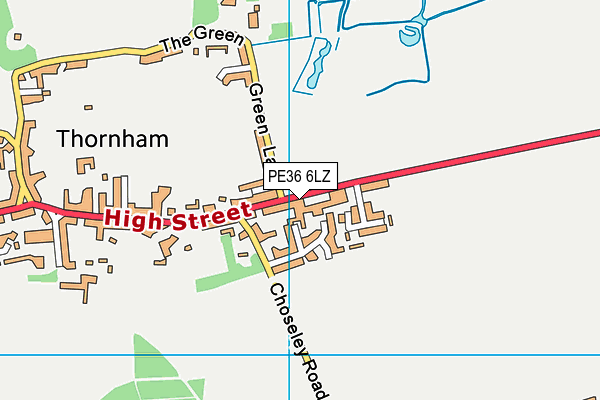 PE36 6LZ map - OS VectorMap District (Ordnance Survey) PE36 6LZ map - OS VectorMap District (Ordnance Survey)