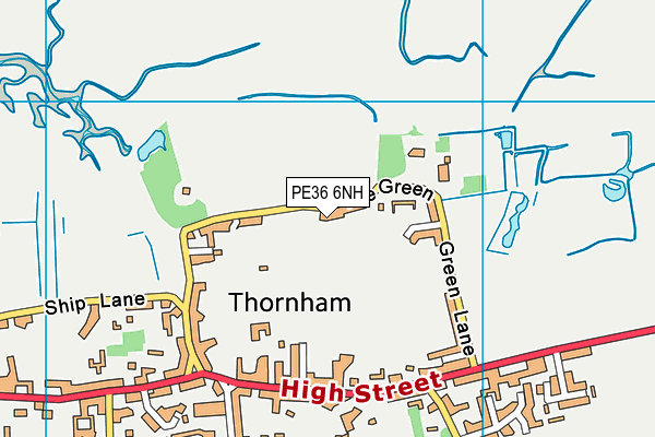 PE36 6NH map - OS VectorMap District (Ordnance Survey) PE36 6NH map - OS VectorMap District (Ordnance Survey)