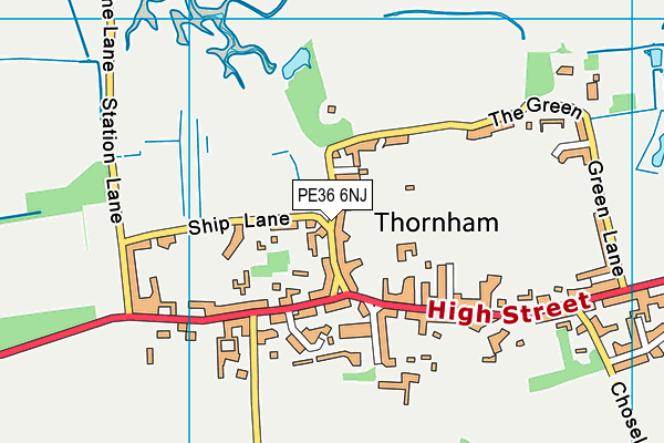 PE36 6NJ map - OS VectorMap District (Ordnance Survey) PE36 6NJ map - OS VectorMap District (Ordnance Survey)