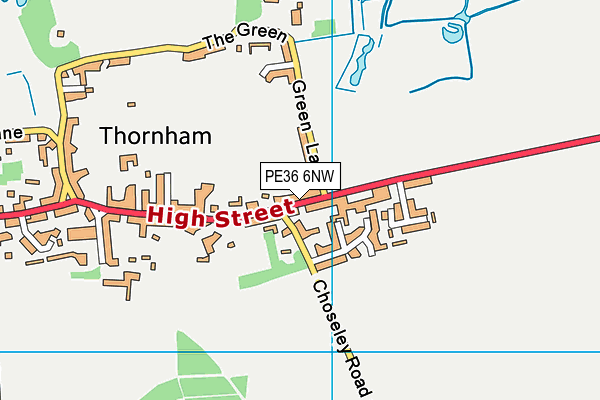 PE36 6NW map - OS VectorMap District (Ordnance Survey) PE36 6NW map - OS VectorMap District (Ordnance Survey)
