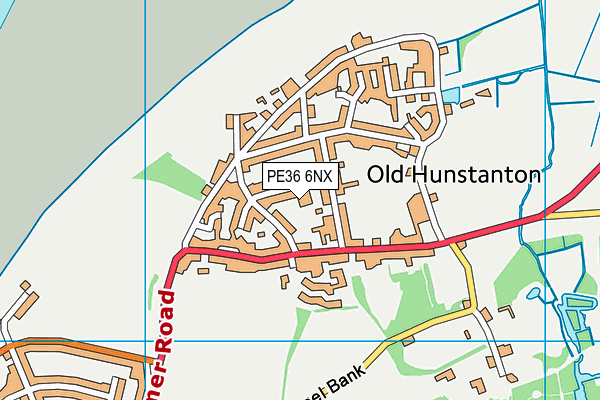 PE36 6NX map - OS VectorMap District (Ordnance Survey) PE36 6NX map - OS VectorMap District (Ordnance Survey)