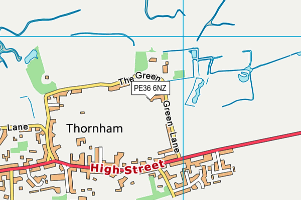PE36 6NZ map - OS VectorMap District (Ordnance Survey) PE36 6NZ map - OS VectorMap District (Ordnance Survey)
