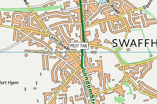 PE37 7AB map - OS VectorMap District (Ordnance Survey) PE37 7AB map - OS VectorMap District (Ordnance Survey)