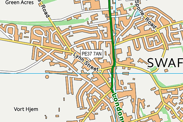 PE37 7AN map - OS VectorMap District (Ordnance Survey) PE37 7AN map - OS VectorMap District (Ordnance Survey)