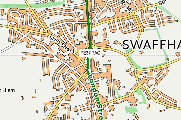 PE37 7AQ map - OS VectorMap District (Ordnance Survey) PE37 7AQ map - OS VectorMap District (Ordnance Survey)