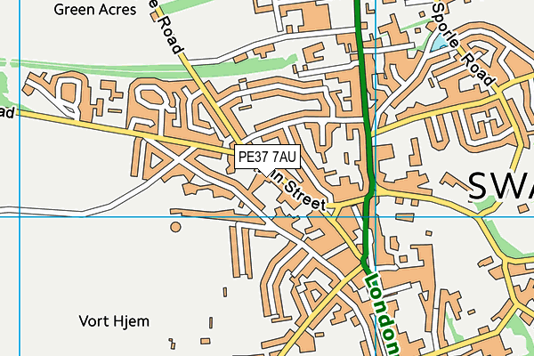 PE37 7AU map - OS VectorMap District (Ordnance Survey) PE37 7AU map - OS VectorMap District (Ordnance Survey)