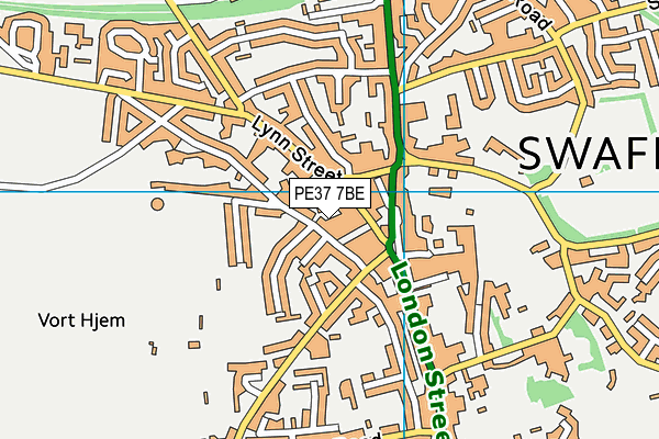 PE37 7BE map - OS VectorMap District (Ordnance Survey) PE37 7BE map - OS VectorMap District (Ordnance Survey)